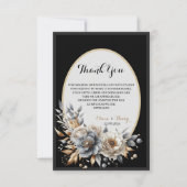 エレガントクラシック素朴フローラ結婚s Thank You 5 サンキューカード (正面)