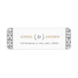 エレガントクラシック素朴ヴィンテージ差出人住所 ラベル