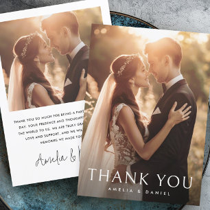 エレガントクラシック結婚の写真 サンキューカード