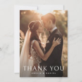 エレガントクラシック結婚の写真 サンキューカード (正面)