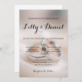 エレガントクラシック結婚の招待 招待状 (正面/裏面)