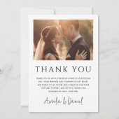 エレガントクラシック結婚の撮影日 サンキューカード (裏面)