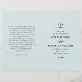 エレガントクラシック結婚の。青いプログラムを折り曲げ