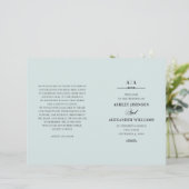 エレガントクラシック結婚の。青いプログラムを折り曲げ (スタンド正面)