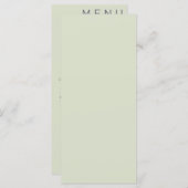 エレガントクラシック結婚メニュー メニュー (正面/裏面)