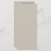 エレガントクラシック結婚メニュー メニュー (正面/裏面)