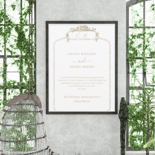 エレガントクラシック結婚式招待状デザイン 招待状