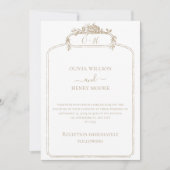 エレガントクラシック結婚式招待状デザイン 招待状 (正面)