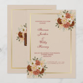 エレガントクラシック結婚式招待状 招待状 (正面/裏面)