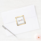 エレガントクラシック結婚愛モノグラム スクエアシール (封筒)