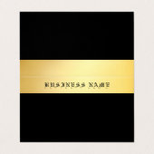エレガントクラシック結婚文字ブラック金ゴールドシンプル 名刺 (外部フラット)