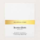 エレガントクラシック結婚文字ブラック金ゴールドシンプル 名刺 (内部フラット)