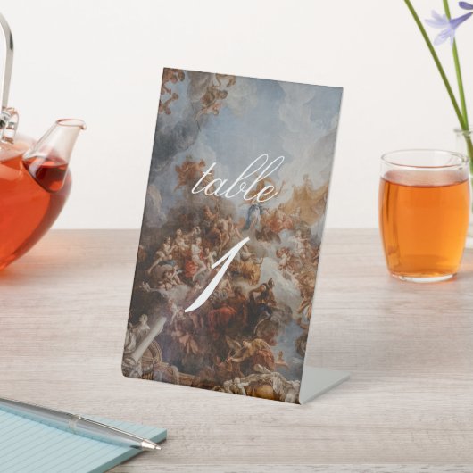 エレガントクラシック結婚表の番号記号テンプレート 台座サイン (インサイチュ)