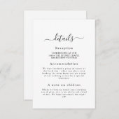 エレガントクラシック結婚詳細エンクロージャカード エンクロージャーカード (正面/裏面)