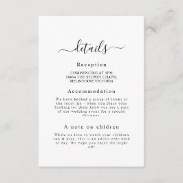 エレガントクラシック結婚詳細エンクロージャカード エンクロージャーカード