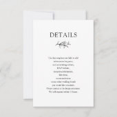 エレガントクラシック結婚詳細エンクロージャカード 招待状 (正面)