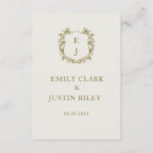 エレガントクラシック結婚金ゴールドのQRコード詳細 エンクロージャーカード (裏面)