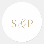 エレガントクラシック結婚金ゴールド ラウンドシール (正面)