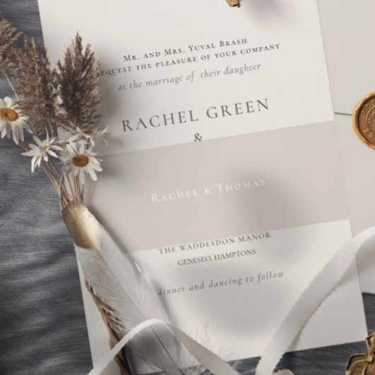 エレガントクラシック結婚s 招待状ベリーバンド