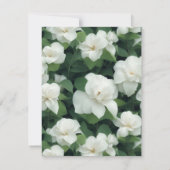 エレガントクラシック緑植物白フローラ サンキューカード (裏面)