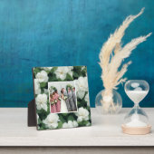 エレガントクラシック緑植物白フローラ フォトプラーク (インサイチュ)