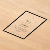 エレガントクラシック縁どブ結婚ク アクリル招待状 (レイダウン)