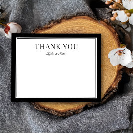 エレガントクラシック縁どブ結婚ラ サンキューカード