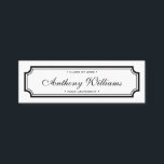 エレガントクラシック縁ど白卒業式ネームカード コーリングカード<br><div class="desc">エレガントクラシック縁ど白卒業式ネームカード</div>