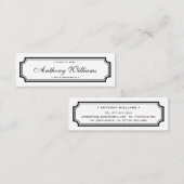 エレガントクラシック縁ど白卒業式ネームカード コーリングカード (正面/裏面)