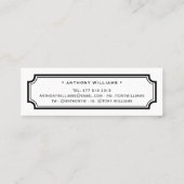 エレガントクラシック縁ど白卒業式ネームカード コーリングカード (裏面)