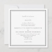 エレガントクラシック縁ど結婚式招待状 招待状 (正面)