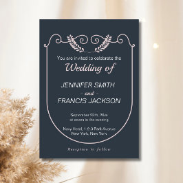 エレガントクラシック赤面結婚ズ 招待状