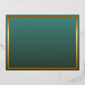 エレガントクラシック金ゴールドスクリプトウェディングRSVPカード 箔招待状ポストカード (裏面)