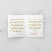 エレガントクラシック金ゴールドスクリプトHappy Retirement シーズンカード (内部)