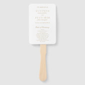 エレガントクラシック金ゴールドフォーマル結婚式 プログラム ハンドファン (正面)