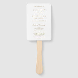 エレガントクラシック金ゴールドフォーマル結婚式 プログラム ハンドファン