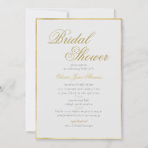 エレガントクラシック金ゴールドフレームアイボリーブライダルシャワー