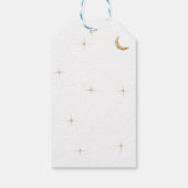 エレガントクラシック金ゴールドムーンスターズ結婚サンキューユー ギフトタグ (裏面)