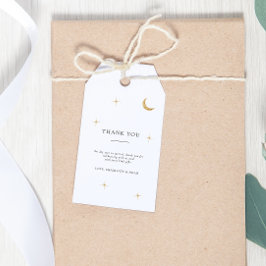 エレガントクラシック金ゴールドムーンスターズ結婚サンキューユー ギフトタグ