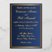 エレガントクラシック金ゴールド結婚式招待状 箔招待状 (正面)