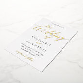 エレガントクラシック金箔ハンドレタースクリプト 箔招待状 (回転した状態)