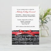 エレガントクラシック音楽コンサートのリサイタル招待 招待状 (スタンド正面)