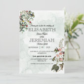 エレガントクラシック高級フローラ結婚ズ 招待状 (スタンド正面)