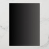 エレガントクラシック黒と金ゴールド結婚式招待状 箔招待状 (裏面)