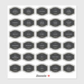 エレガントクラシック黒と金ゴールド・スパイスの瓶ラベル シール (シート)