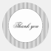 エレガントクラシック黒ストライプあり結婚 ラウンドシール (正面)