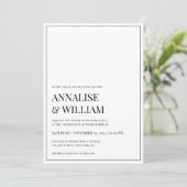 エレガントクラシック黒白クリスチャン結婚ズ 招待状 (スタンド正面)