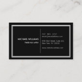 エレガントクラシック黒 名刺 (裏面)