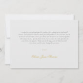 エレガントクラシック3重枠アイボリーブライダルシャワー サンキューカード (裏面)