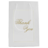 エレガントクラシック3重枠アイボリーブライダルシャワー ミディアムペーパーバッグ (正面)